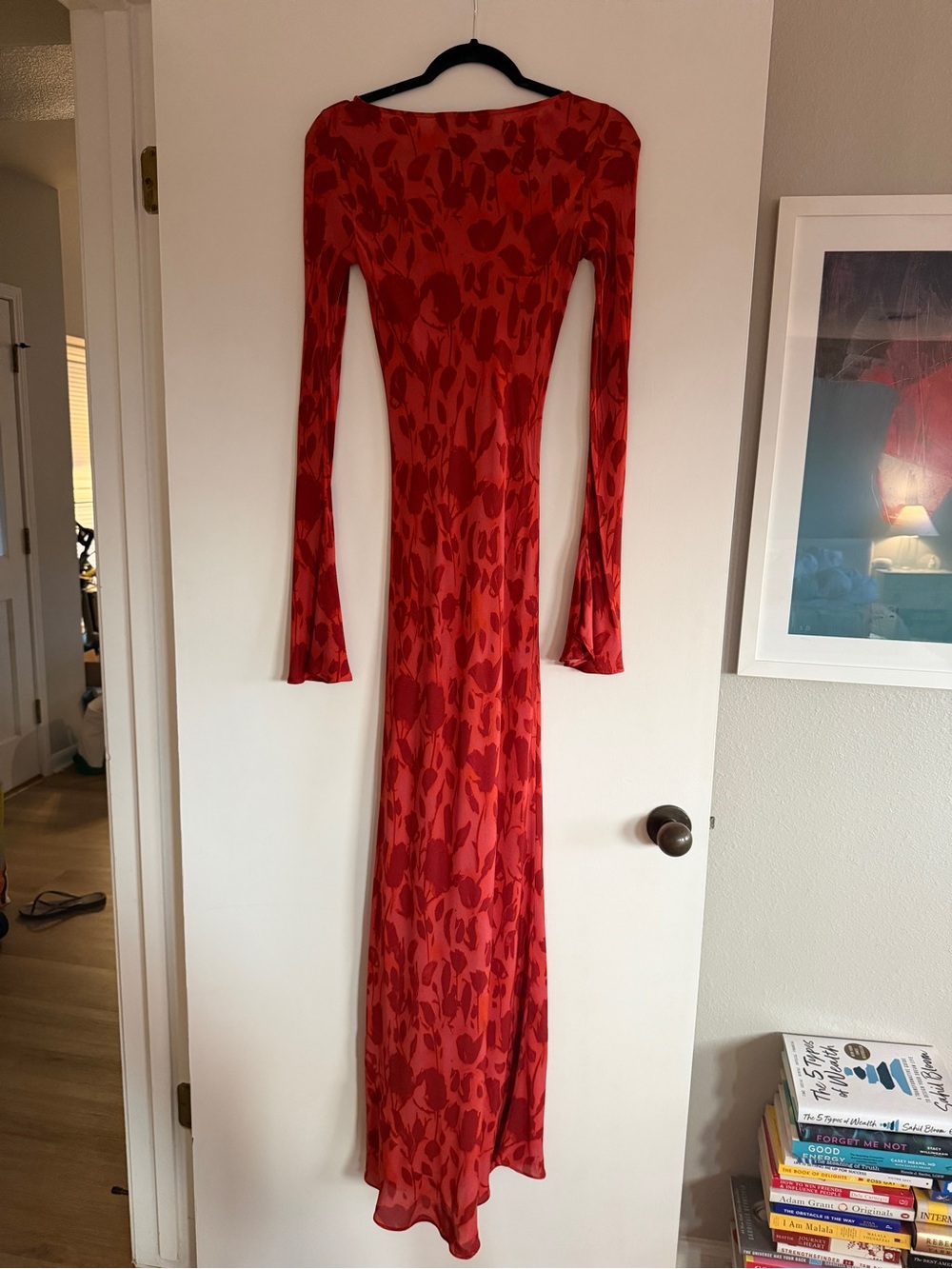 Reformation Par Red Gia Long Sleeve Maxi Dress - Picture 3 of 4